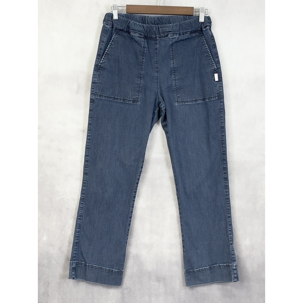 Max Mara Leisure Denim Pants Women Size 10 Jeans Stretch Straight Leg Minimal